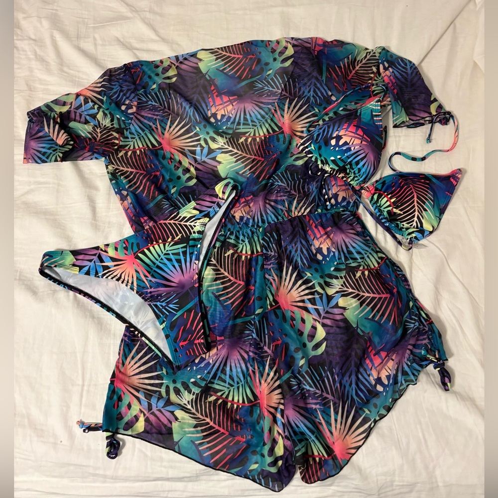 SHEIN three piece swim set.